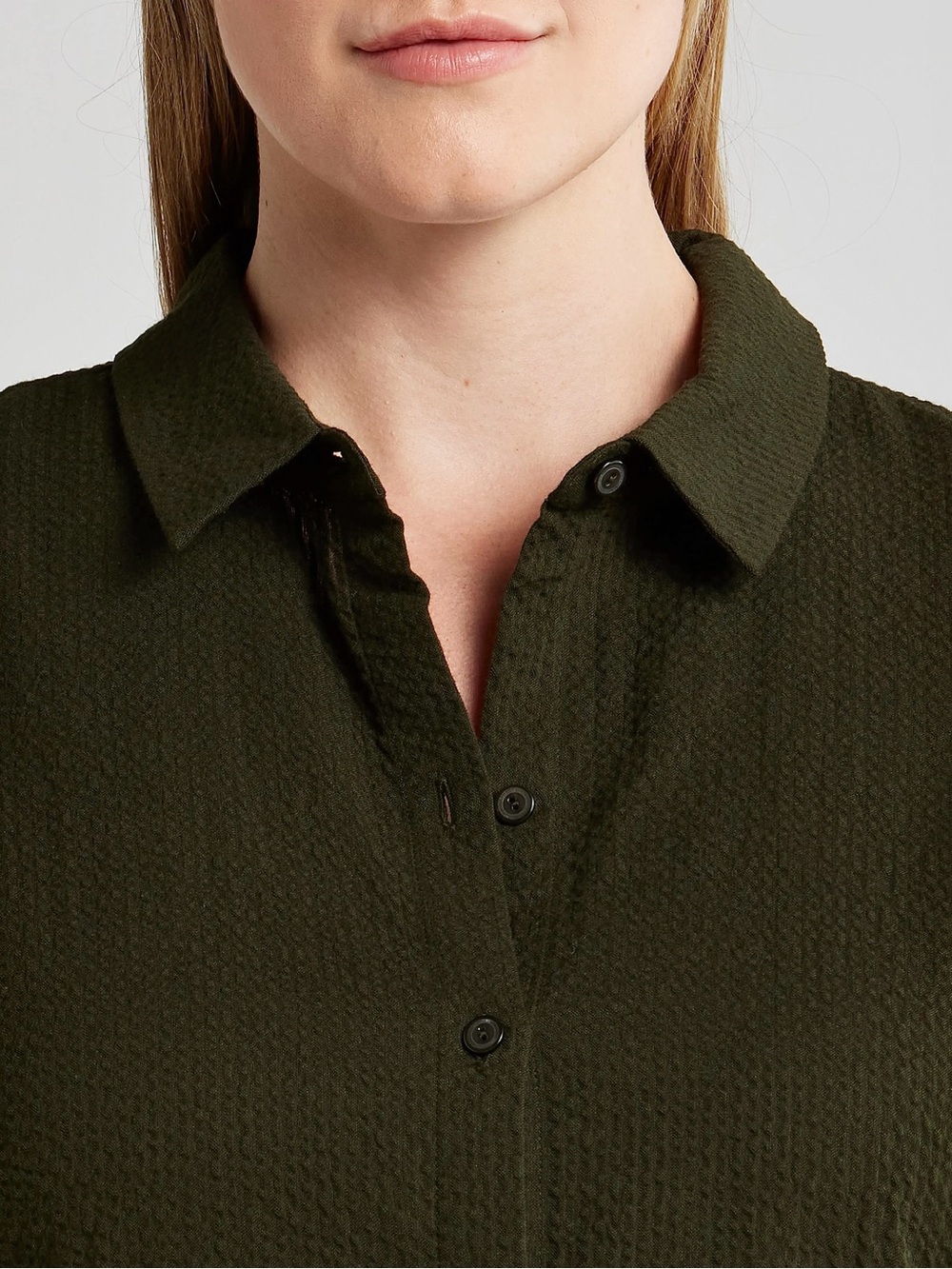 EILEEN FISHER ‘Organic Cotton Pucker Classic Shirt Dress’ - Picture 5 of 10